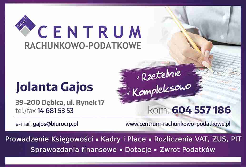 CENTRUM RACHUNKOWO-PODATKOWE Jolanta Gajos - podatki DĘBICA podatki DĘBICA